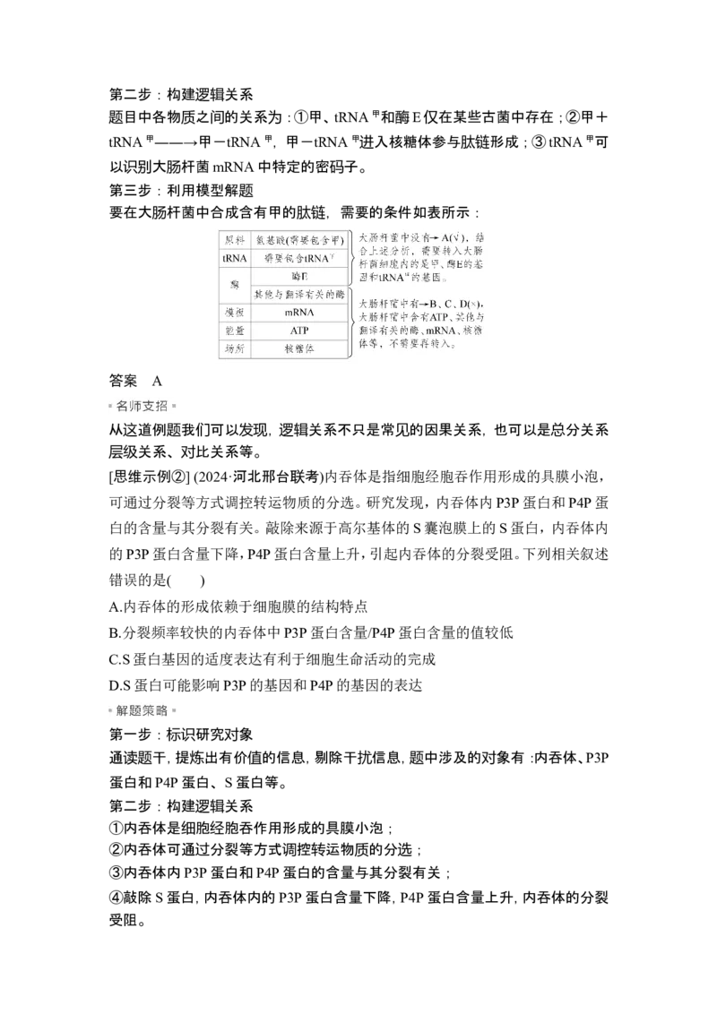 《思维2“构图法”巧解复杂文字类情境信息题(1)_2026版高中《二三轮复习+冲刺复习》_另附1套Word版题库_第二篇　考前硬核增分策略_第一部分名师支招培养学科特色解题思维》第2页预览