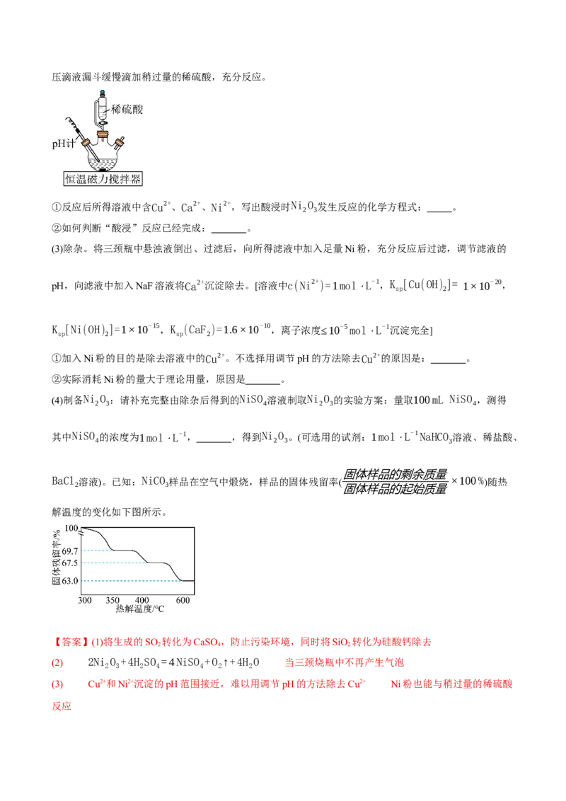 《专题09化学实验综合题（教师版）_高考一二三轮复习_化学_2026年-化学高考专项复习_2025年高考化学三模试题分类汇编（新高考通用）_2025版》第10页预览