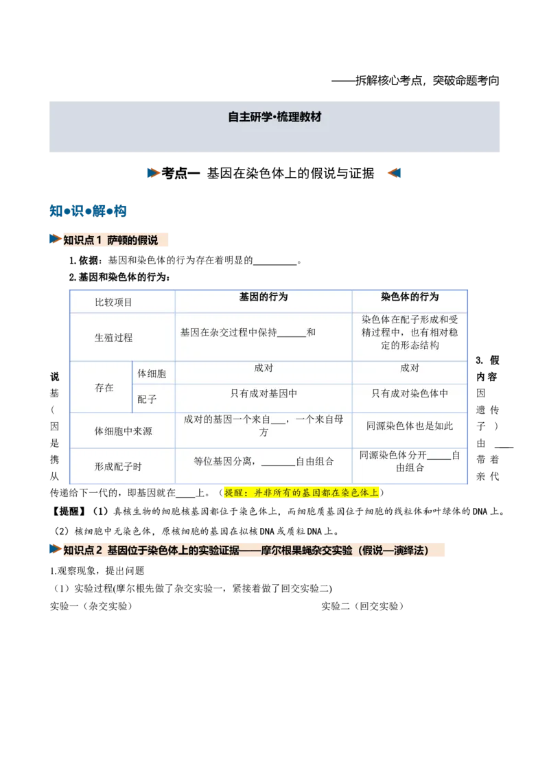 《第17讲伴性遗传和人类遗传病（复习讲义）（全国通用）（学生版）_高考一二三轮复习_生物_2027年高考生物一轮_2027年高考生物一轮复习讲义+练习+课件（新教材新高考）-G55_2027版》第4页预览