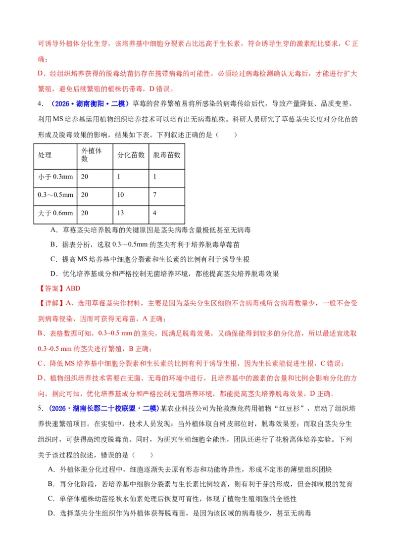 《专题08生物技术与工程（教师版）(1)_高考一二三轮复习_生物_2027年高考生物专项_2026年高考生物二模试题分类汇编（湖南专用）-G292_2026版》第7页预览