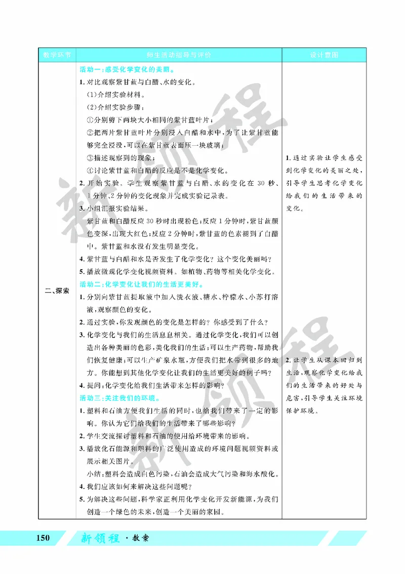 《教案—第7课时美丽的化学变化_26春小学语数英道科各版本《课件+教案》_26春教科版科学《课件+教案》1-6年级下册_六下_第四单元物质的变化_第四单元物质的变化》第2页预览