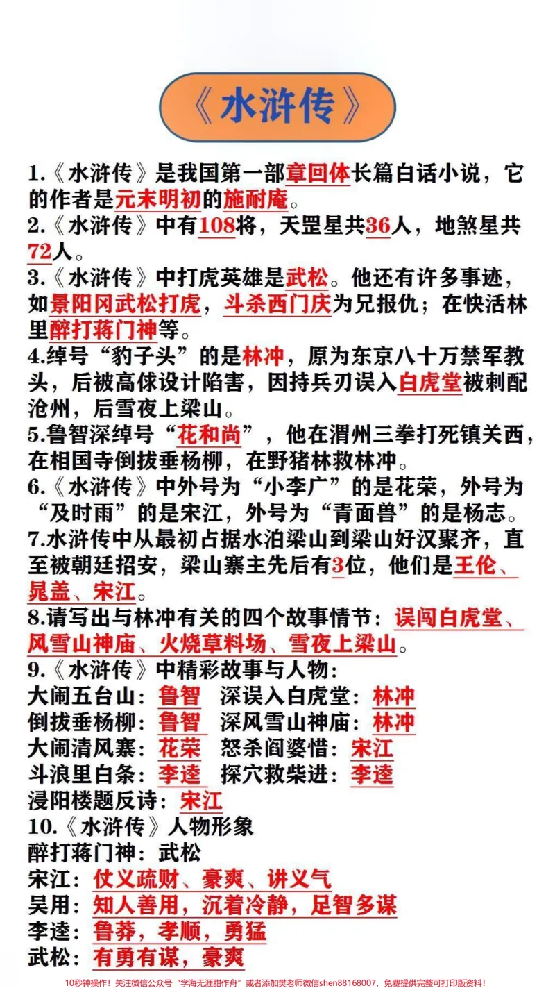 《《水浒传》《红楼梦》#四大名著#必考考点_最新小学1-9年级各科+幼升小+综合类学习资源汇总包_价值20万元!最新小学1-9年级各科+幼升小+综合类学习资源汇总包》第1页预览