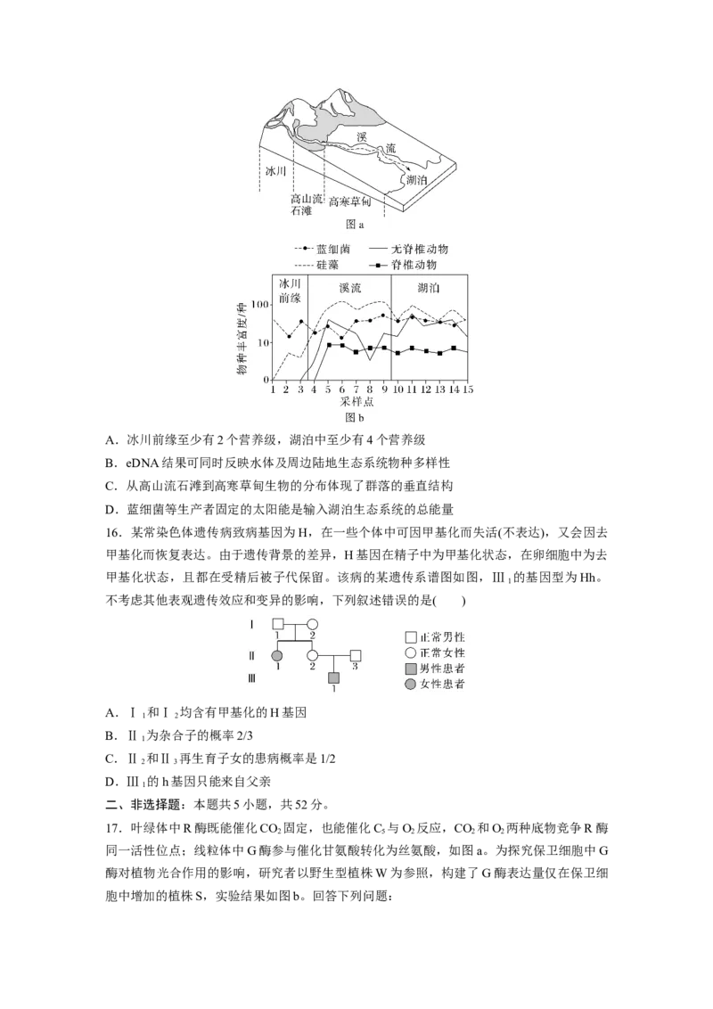 《生物2025年高考真题——陕晋宁青卷（精校版）(1)_2026版高中《二三轮复习+冲刺复习》_2021-2025生物高考题_2025生物高考题_学生》第5页预览