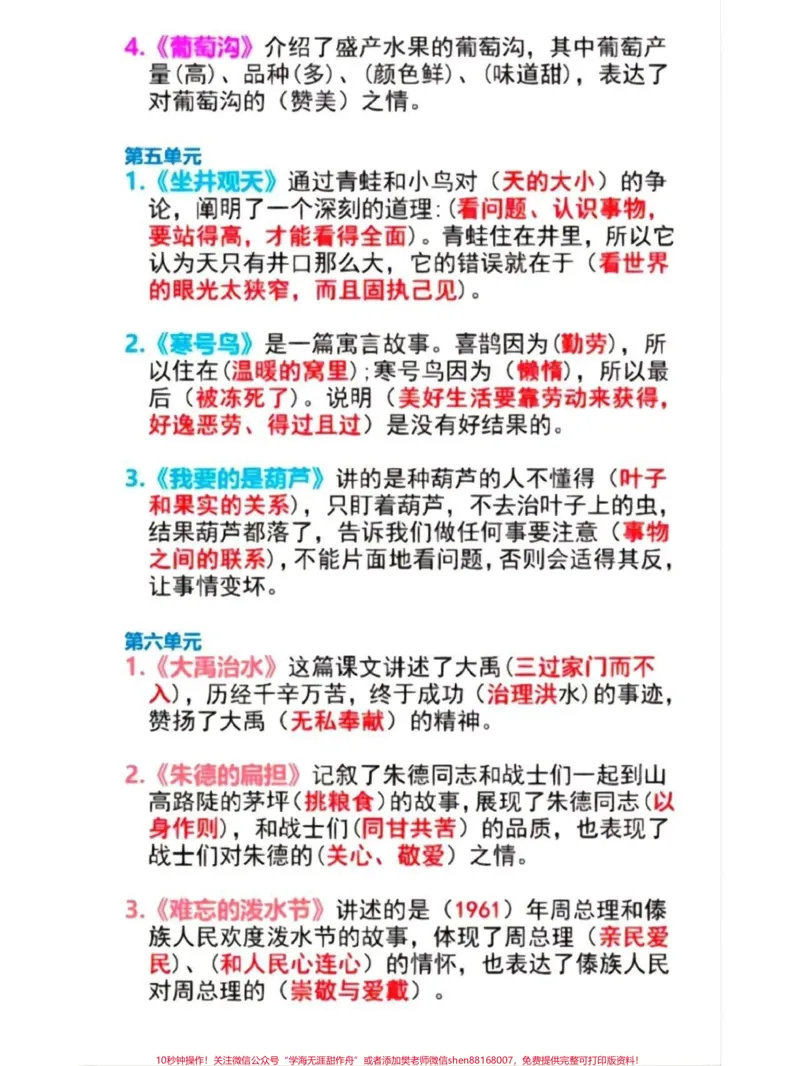《二年级上册语文必背重点#小学语文#知识点总结》第3页预览