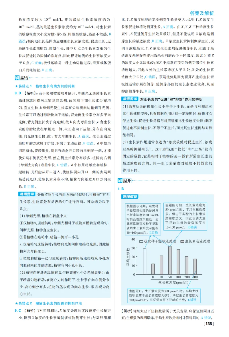 《第5章植物生命活动的调节_2027高中必刷题_必刷题2027_2027高一高二必刷题_生物_生物选择性必修一人教版_生物选择性必修1_图书答案》第2页预览