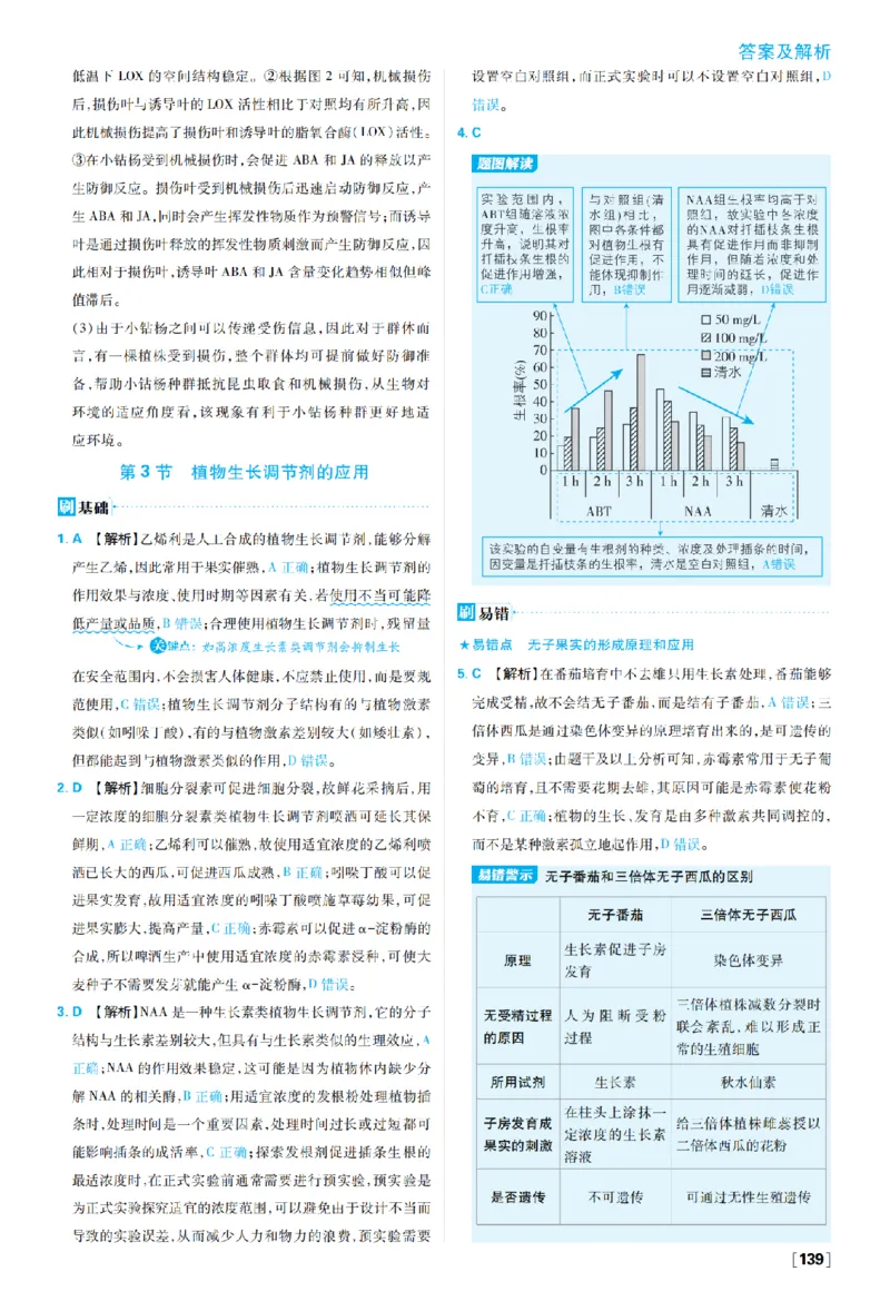 《第5章植物生命活动的调节_2027高中必刷题_必刷题2027_2027高一高二必刷题_生物_生物选择性必修一人教版_生物选择性必修1_图书答案》第6页预览