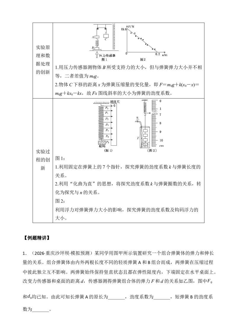 《专题08实验：探究弹簧弹力与形变量的关系（教师版）_高考一二三轮复习_物理_2027年高考物理一轮更新中_82027届高考物理一轮复习题型精讲及课时精练》第10页预览
