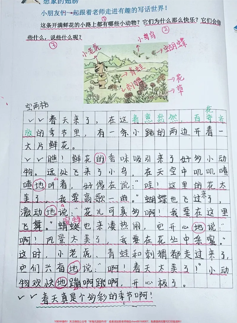 《二年级语文下册,常考看图写话。二下语文看图写话班#一二年级看图写话_最新小学1-9年级各科+幼升小+综合类学习资源汇总包_二年级一线老师整理版资源(全网独家)》第2页预览