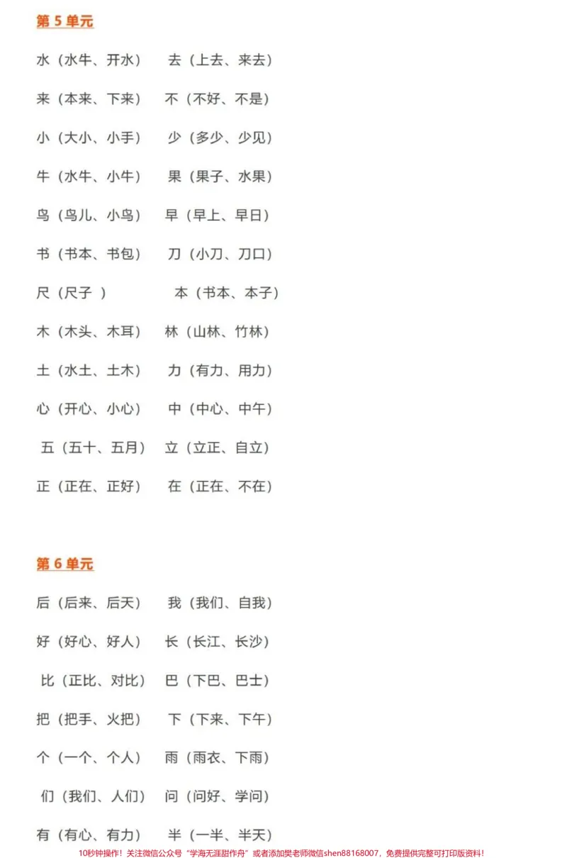 《一年级上册语文知识要点预习归纳，电子版的已经帮你们整理好了，家长们可以收藏打印给孩子们测试练习。#一年级重点知识归纳#一年级语文#一年级上册#小学辅导资料#开学必备》第2页预览