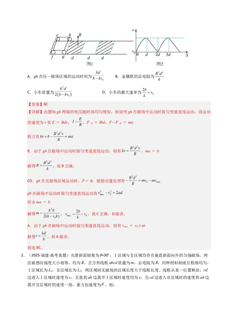 《专题24电磁感应中的能量转化（全国通用）（教师版）_高考一二三轮复习_物理_2026年-物理高考专项复习_十年（2016-2025）高考物理真题分类汇编（全国通用）-G15》第2页预览