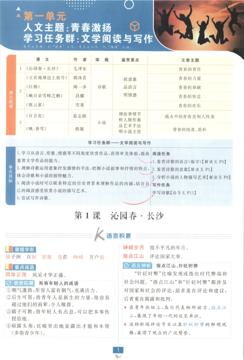 《必刷一狂K重点语文_2027高中必刷题_必刷题2027_2027高一高二必刷题_语文_2027高中必刷题语文（必修一人教）》第5页预览