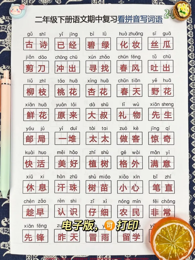 《二年级下学期语文期中考试即将到来,为了帮助孩子们顺利备考,我们特别整理了七大考点资料。这份资料包含了考试中常见的重点知识点,家长们可以将其打印出来,让孩子们进行适当的阅读和背诵,从而提高孩子们的复习效率和考试成绩。#家长收藏孩子受益#二年级语文下册#二年级下册语文#二年级#二年级语文》第2页预览