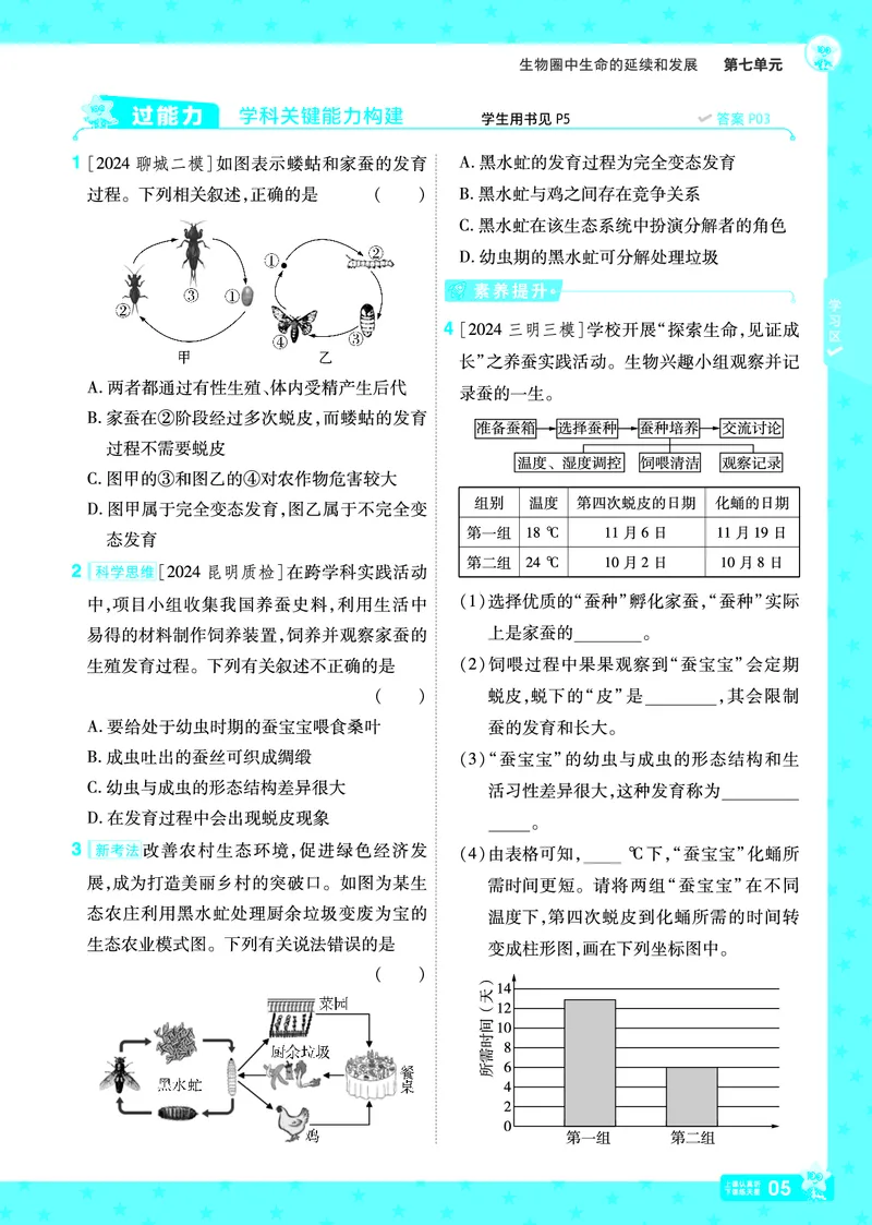 《2025《初中生物•一遍过》八下(RJ)_初中全科知识点总结和试卷_赠送习题试卷_初中3年学习辅助资料_1、初中学习资料_24秋试卷_2025春季初中《一遍过》下册》第5页预览