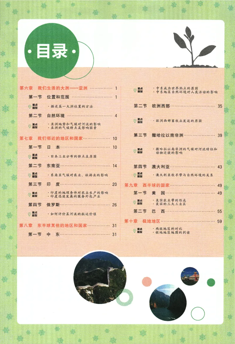 《2024版《初中必刷题》地理7下（RJ）-狂K重点_初中全科知识点总结和试卷_赠送习题试卷_初中3年学习辅助资料_2、2025初中必刷题合集_初中必刷题23+24+25上册_24初中必刷题上册+下册全》第4页预览