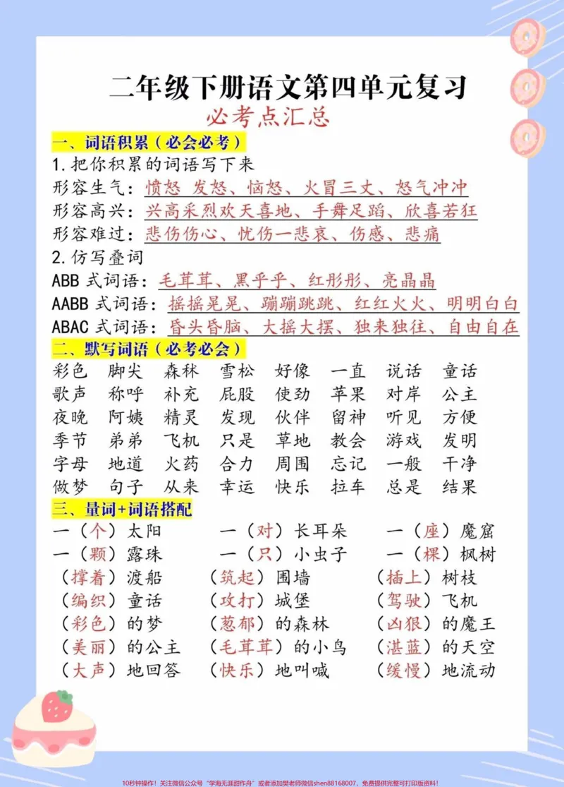 《二年级下册必考点汇总。#关注我持续更新小学知识#小学语文#小学语文知识点#知识点总结#学习资料分享@qunju888.com小助手@qunju888.com热点@qunju888.com创作者中心》第1页预览