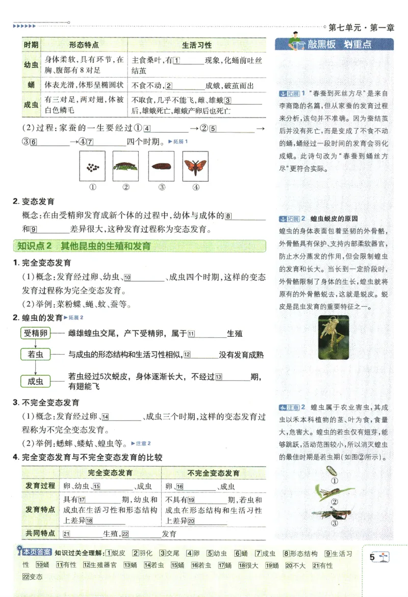 《2024版《初中必刷题》生物8下（RJ）-狂K重点_初中全科知识点总结和试卷_赠送习题试卷_初中3年学习辅助资料_2、2025初中必刷题合集_初中必刷题23+24+25上册_24初中必刷题上册+下册全》第9页预览