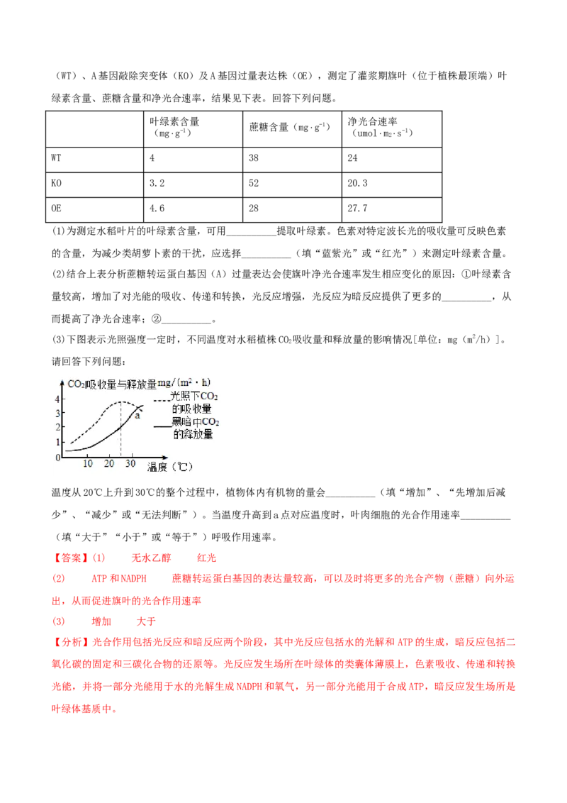 《压轴题01细胞代谢相关难点分析（8大题型精析）（全国通用）（解析版）_高考一二三轮复习_生物_2026年-生物高考专项复习_2026年高考生物终极冲刺讲练测（全国通用）-G459_2026版》第7页预览