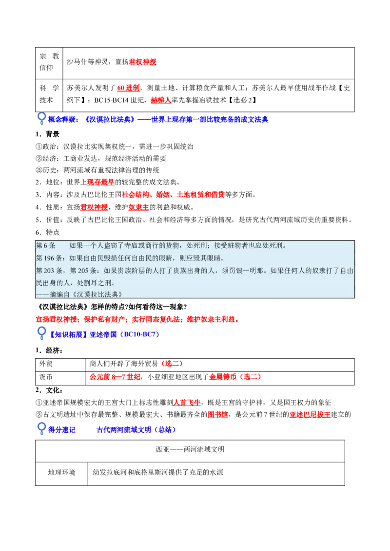 《第21讲古代文明的产生、扩展与交流（复习讲义）（全国通用）（学生版）_高考一二三轮复习_历史_2026年_2026年高考历史一轮复习讲义+练习+课件（新教材新高考）-G55_2026版》第6页预览