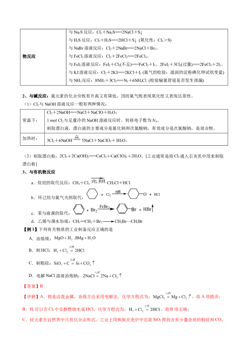 《第11讲氯及其化合物（讲义+练习、教师版）-（新教材新高考）_高考一二三轮复习_化学_2026年高考化学一轮_2026年高考化学精讲精练复习讲义（新教材新高考）-G353_资料》第4页预览