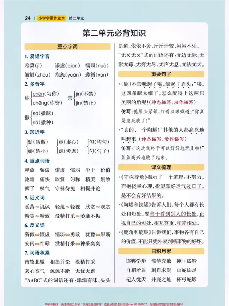 《三年级下册语文单元必背知识点。这部分内容包含三年级下册语文每单元重点字词、重点句子和日积月累,适合期中、期末复习使用,建议保存。#关注我持续更新小学知识#知识点总结#小学语文必考知识点盘点#三年级语文@qunju888.com小助手@qunju888.com热点@qunju888.com创作者中心》第2页预览