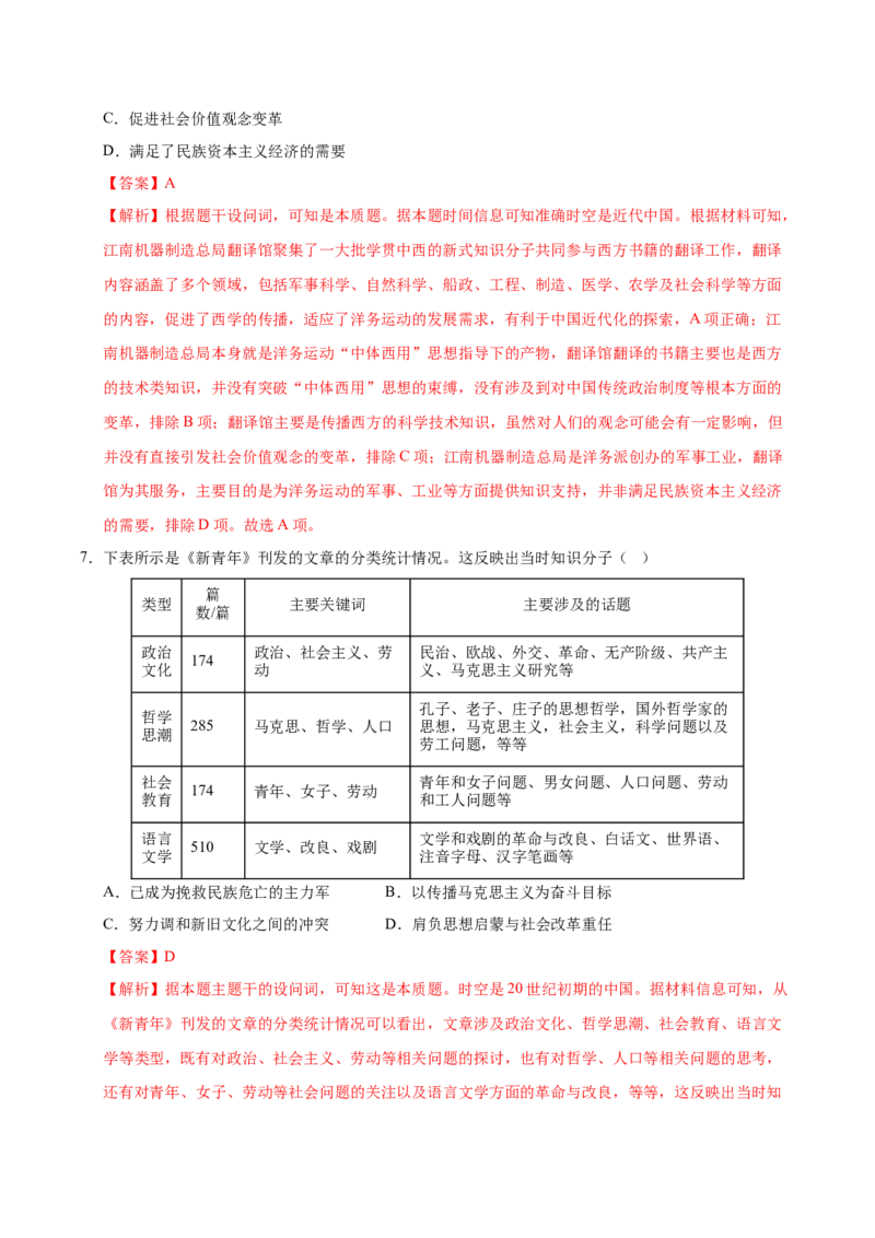 《历史一模提卷（黑吉辽蒙专用）（全解全析）_高考一二三轮复习_历史_2026年-历史高考专项复习_2026年高考第一二三次模拟考试历史-G181_高考历史第一次模拟卷23套_2026版》第4页预览