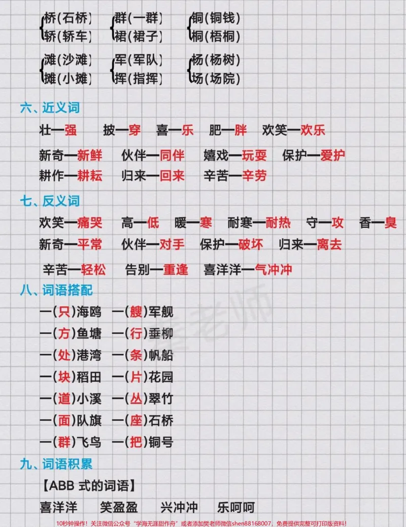 《二年级上册语文课堂笔记#二年级#语文#必考考点#知识分享#开学季第二单元知识汇总》第2页预览