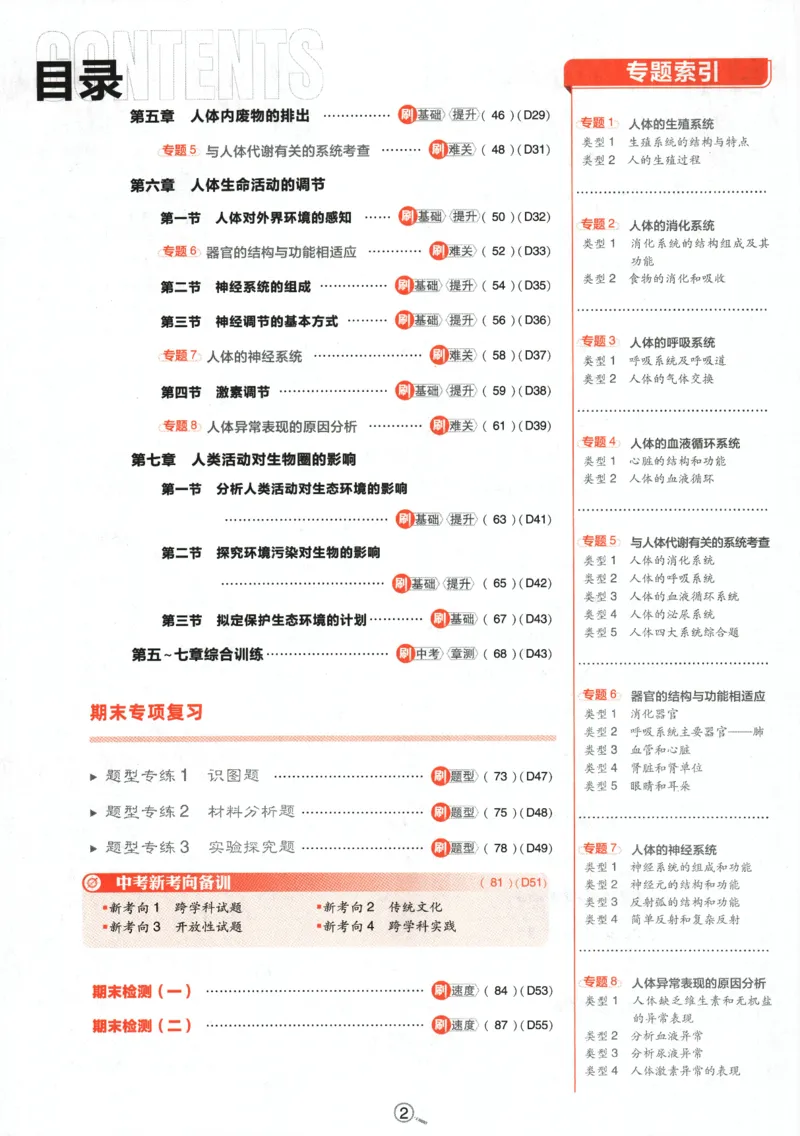 《2024版《初中必刷题》生物7下（RJ）_初中全科知识点总结和试卷_赠送习题试卷_初中3年学习辅助资料_2、2025初中必刷题合集_初中必刷题23+24+25上册_24初中必刷题上册+下册全_2024版-下册》第6页预览