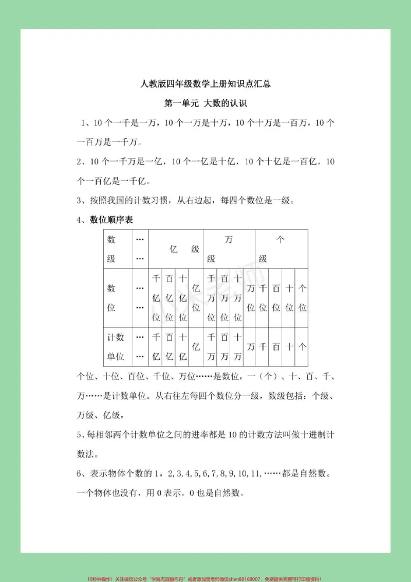 《#家长收藏孩子受益#暑假#四年级上册数学九月份，上四年级的小朋友暑假预习必备，家长为孩子保存。_最新小学1-9年级各科+幼升小+综合类学习资源汇总包》第2页预览