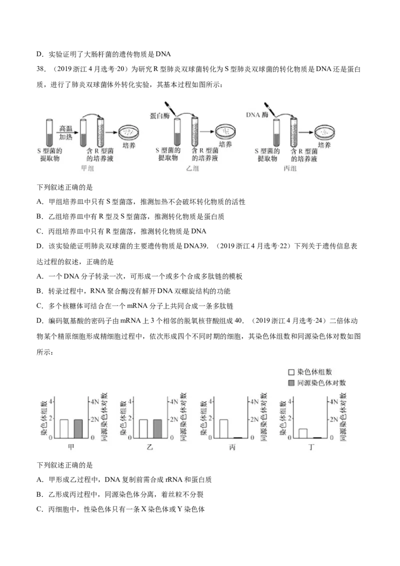 《专题05遗传的分子基础-十年（2013-2022）高考生物真题分项汇编（全国通用）（学生版）_初高中资料库_高中资料库（转存避免链接过期失效）_高中生物》第10页预览