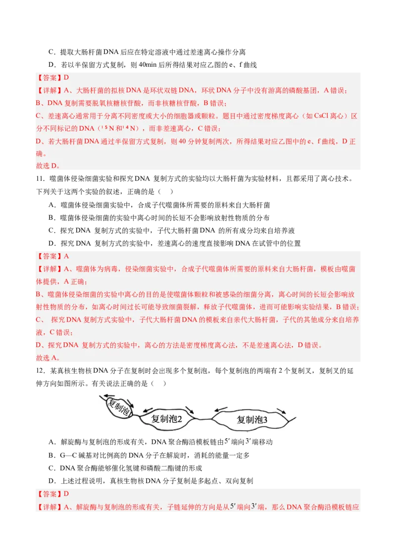 《第20讲DNA分子的结构、复制与基因的本质（专项训练）（四川专用）（教师版）_高考一二三轮复习_生物_2026年高考生物一轮_2026年高考生物一轮课件+讲义+练习（四川专用）-G335》第6页预览