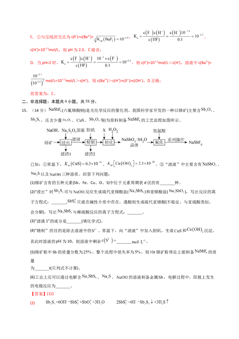 《化学一模突破卷（全解全析）_高考一二三轮复习_化学_2026年-化学高考专项复习_2026年高考第一二三次模拟考试化学-G181_高考化学第一次模拟卷23套_2026版_化学一模突破卷02（新高考通用14+4）》第10页预览
