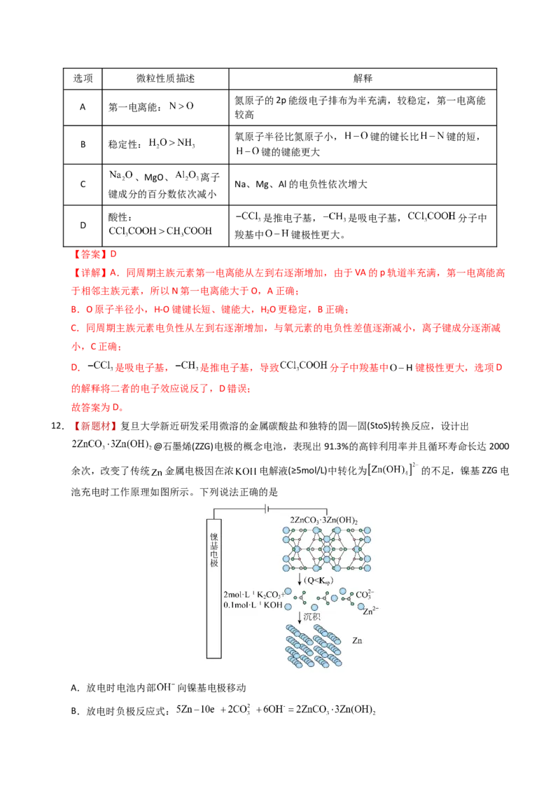 《化学一模突破卷（全解全析）_高考一二三轮复习_化学_2026年-化学高考专项复习_2026年高考第一二三次模拟考试化学-G181_高考化学第一次模拟卷23套_2026版_化学一模突破卷02（新高考通用14+4）》第7页预览