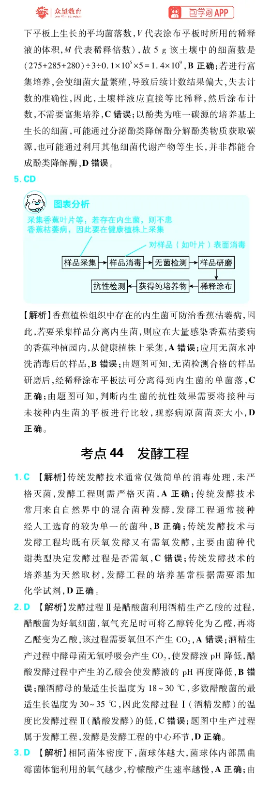 《第13章发酵工程_2027高中必刷题_必刷题2027_2027高一高二必刷题_高考必刷题_高中必刷题_2027版高中《必刷题600分考点700分考法》（全科）_27版生物_生物答案》第3页预览