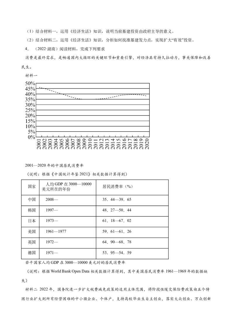 《专题05经济生活综合主观题-十年（2013-2022）高考政治真题分项汇编（全国通用)（原卷版）_初高中资料库_高中资料库（转存避免链接过期失效）_高中政治》第3页预览