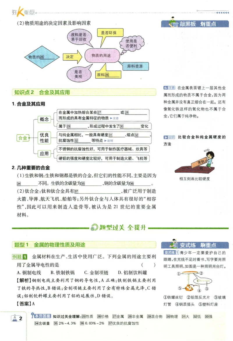 《2024版《初中必刷题》化学9下（RJ）-狂K重点_初中全科知识点总结和试卷_赠送习题试卷_初中3年学习辅助资料_2、2025初中必刷题合集_初中必刷题23+24+25上册_24初中必刷题上册+下册全》第6页预览