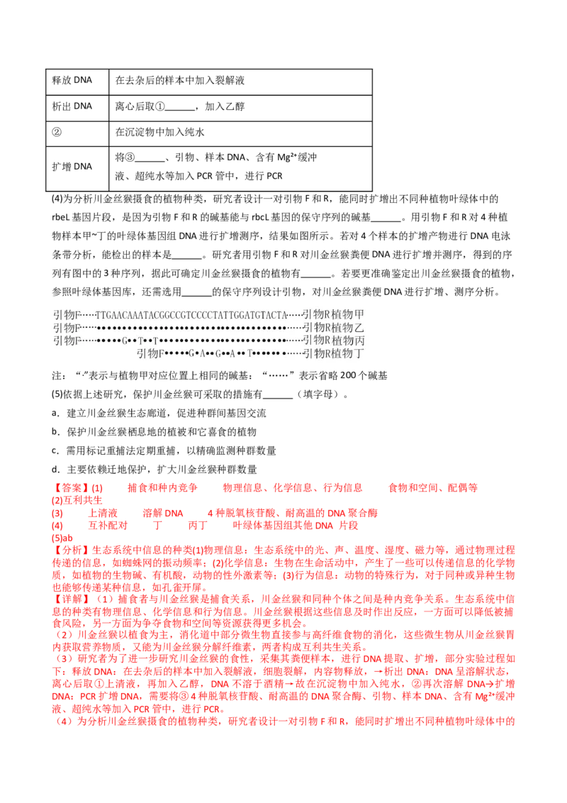 《专题23基因工程（教师版）_高考一二三轮复习_生物_2026年-生物高考专项复习_十年（2016-2025）高考生物真题分类汇编（全国通用）-G15》第7页预览