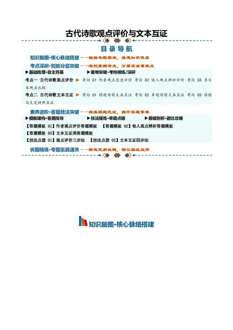 《古代诗歌观点评价与文本互证（知识清单）（全国通用）（教师版）_高考一二三轮复习_语文_2027年一轮语文更新啦_2027年高考语文一轮复习讲义+练习+课件（新教材新高考）-G55_2027版》第1页预览