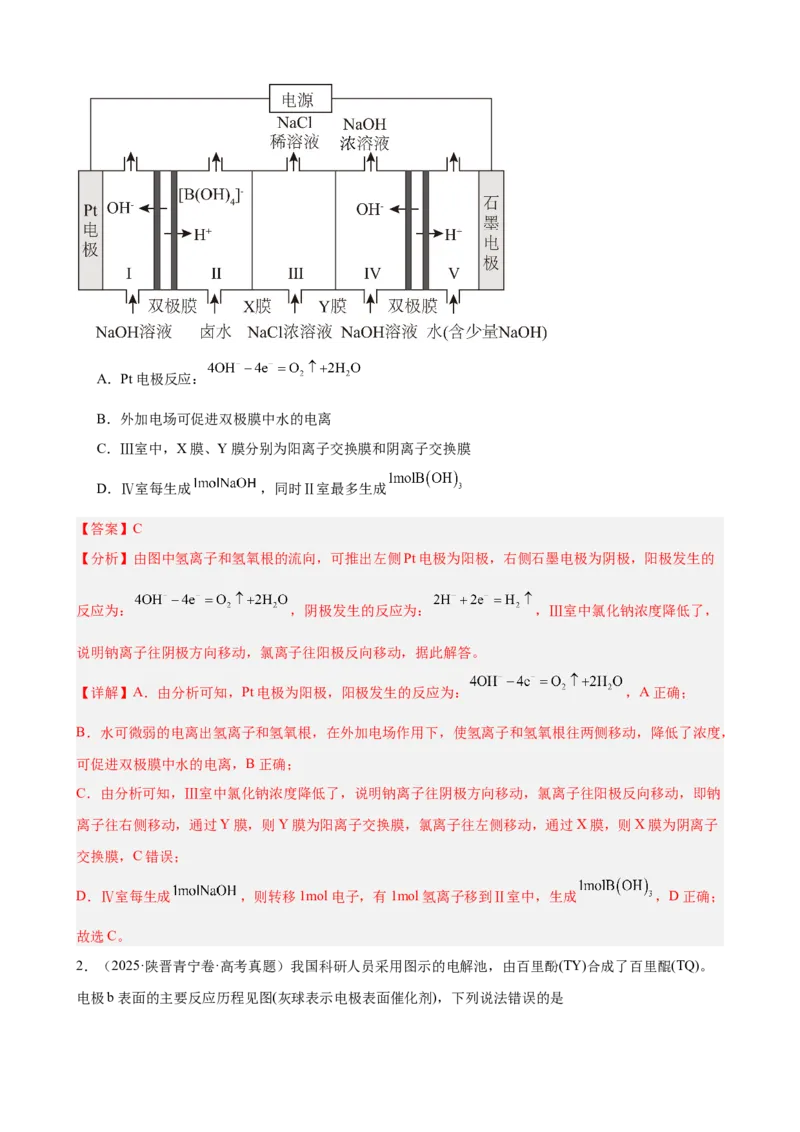 《第19讲电解池及其应用（教师版）_高考一二三轮复习_化学_2026年高考化学一轮_2026年高考化学一轮复习·知识清单（新高考通用）-G356_资料》第6页预览