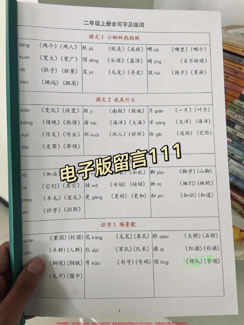 《二年级上册重点资料汇总。#学霸秘籍#每天学习一点点#知识点总结#语文#二年级语文上册》第2页预览