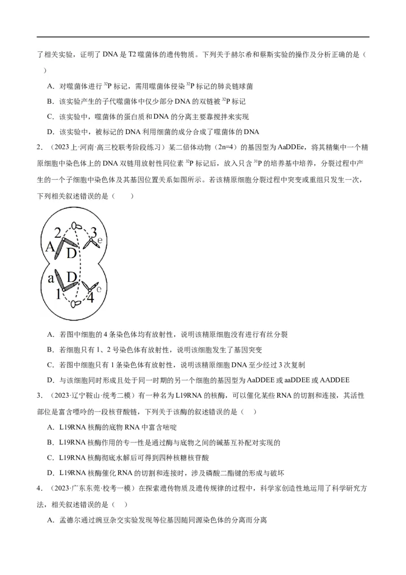 《专题05遗传的分子基础（分层练）（原卷版）_初高中资料库_高中资料库（转存避免链接过期失效）_高中生物》第6页预览