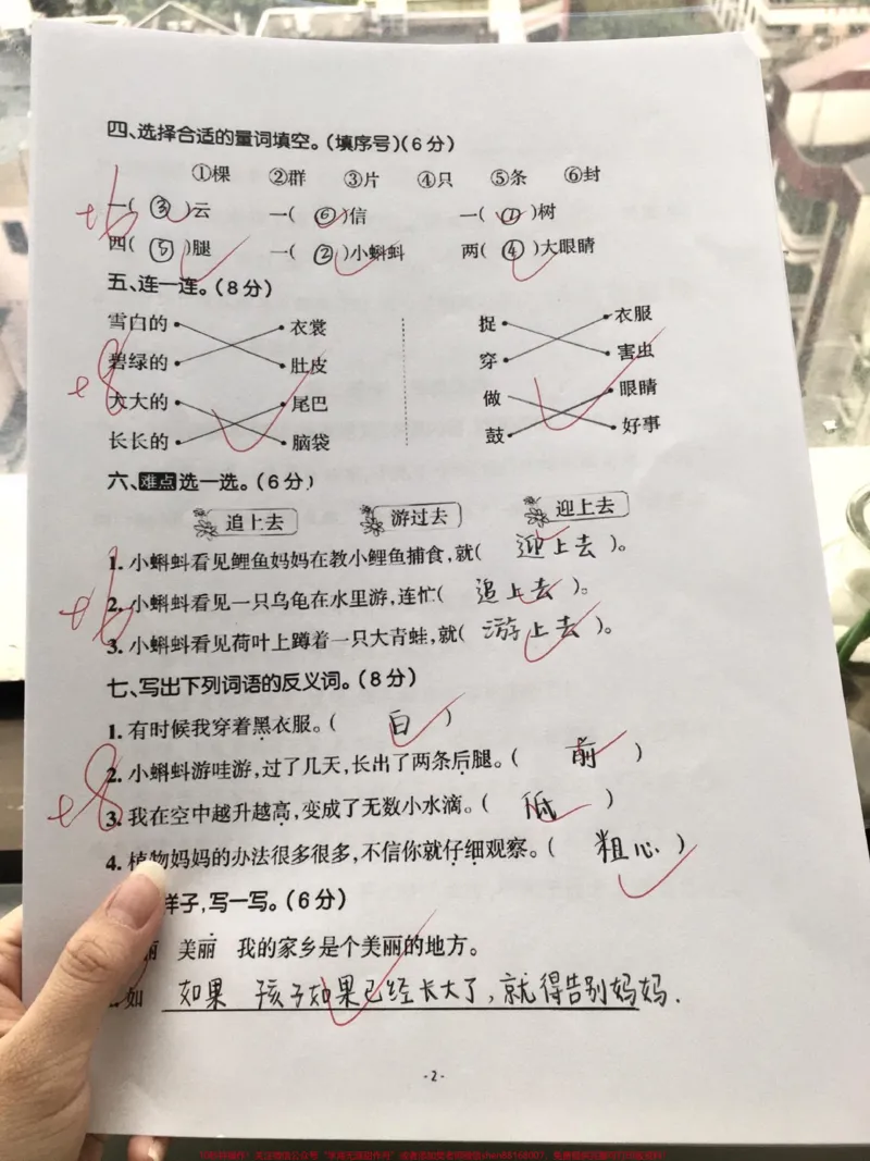 《二年级上册语文第一单元测试卷‼️。家长打印出来给孩子练一练吧#二年级上册语文#第一单元#必考考点#第一单元测试卷》第2页预览