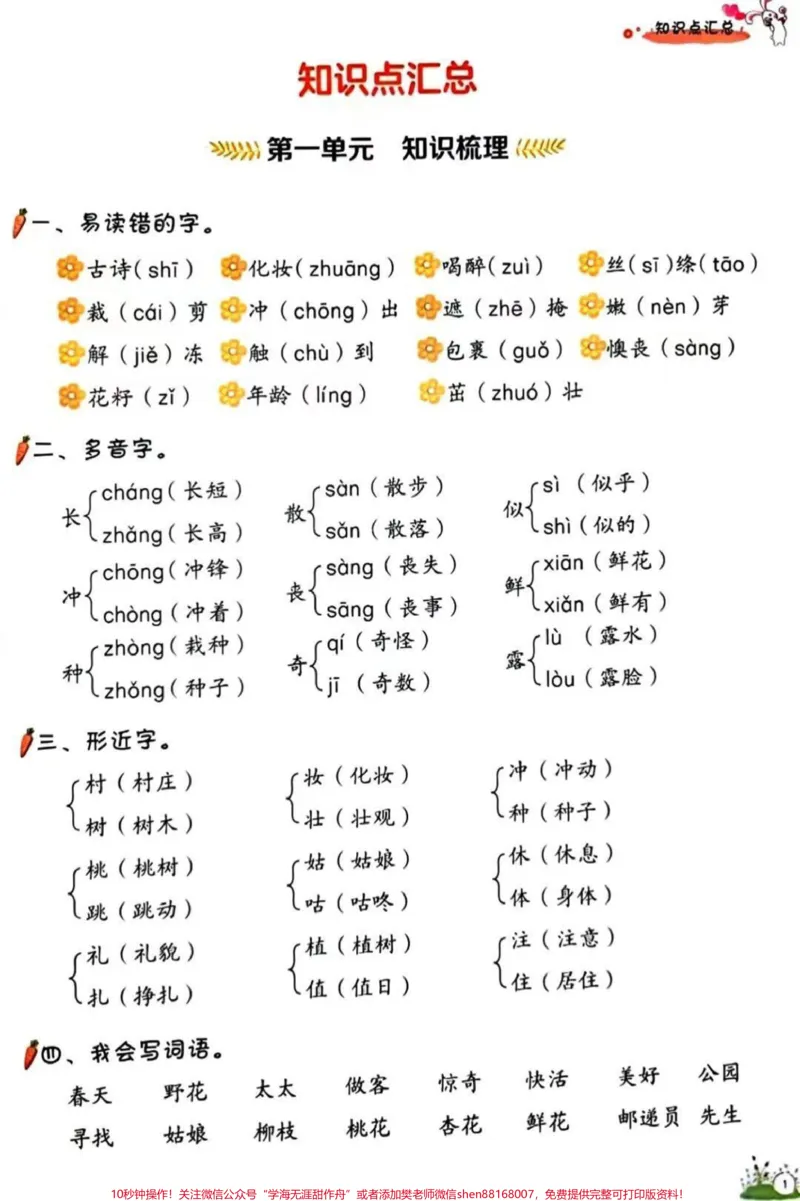 《#期末考试#二年级#教育#家长收藏孩子受益#知识分享#每天学习一点点》第1页预览