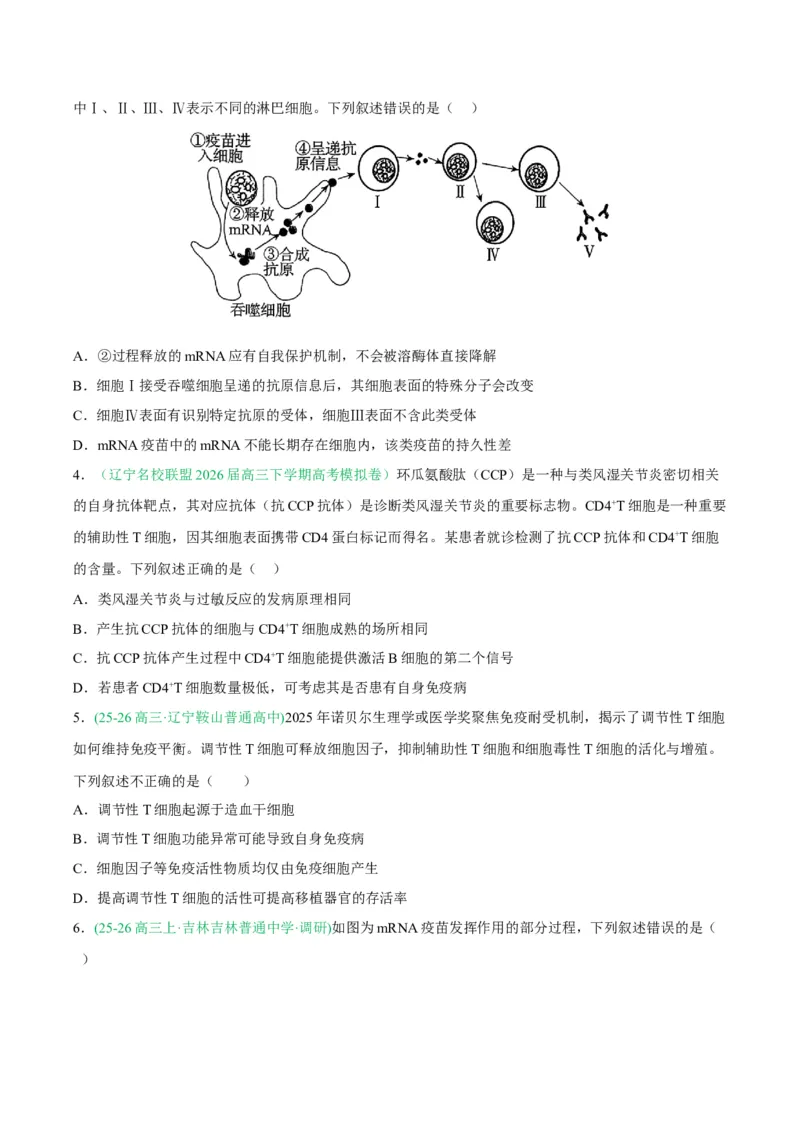 《专题08免疫与植物生命活动的调节（2大考点）（学生版）(1)_高考一二三轮复习_生物_2027年高考生物专项_2026年高考生物二模试题分类汇编（黑吉辽蒙专用）-G295_2026版》第2页预览