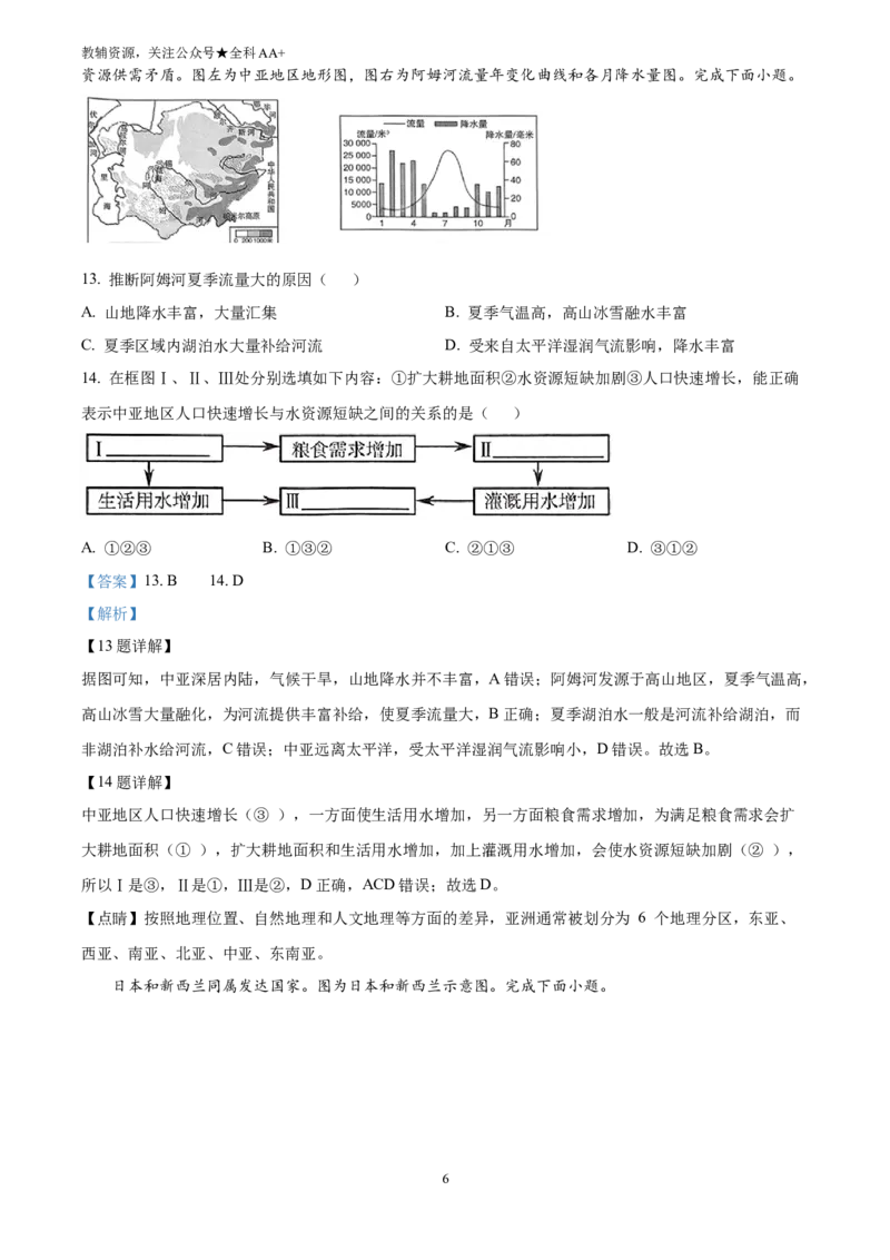 《2025山东省临沂市中考地理试题(解析版)_历年中考真题2013-2025_初中地理历年中考真题（2015-2025）_2025年全国中考地理_2025山东省临沂市中考地理试题》第6页预览