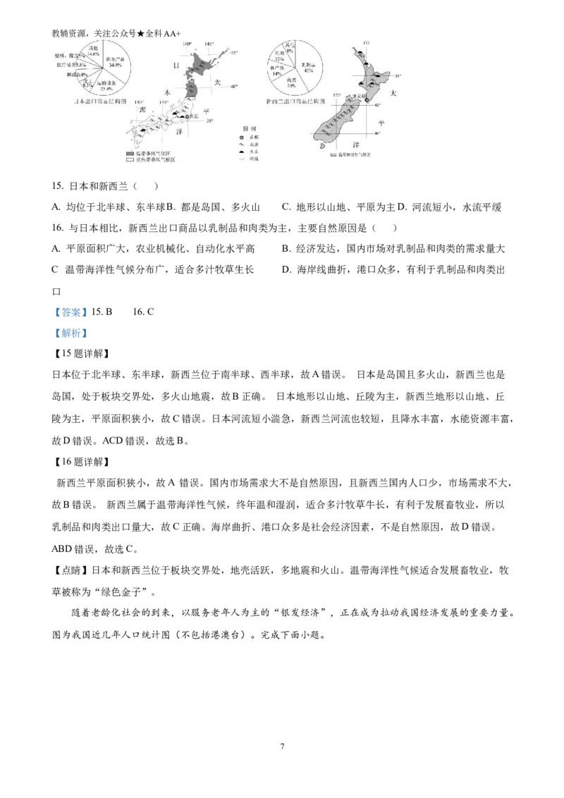 《2025山东省临沂市中考地理试题(解析版)_历年中考真题2013-2025_初中地理历年中考真题（2015-2025）_2025年全国中考地理_2025山东省临沂市中考地理试题》第7页预览