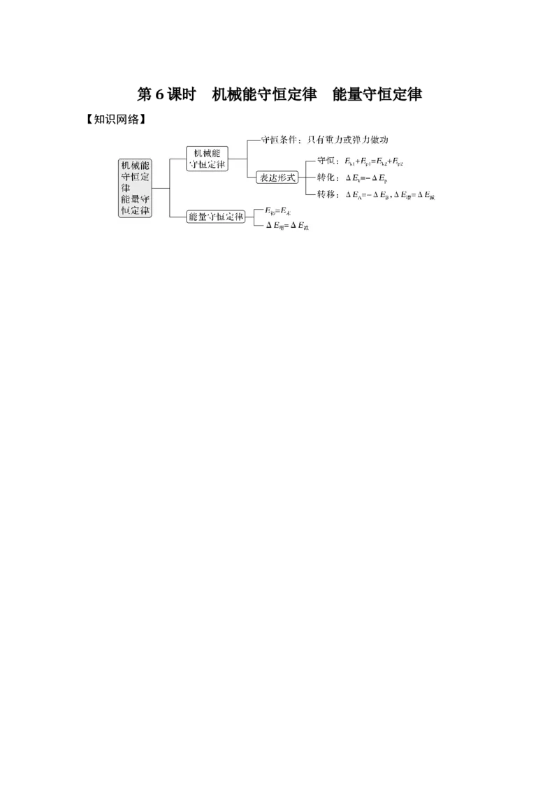 《第6课时机械能守恒定律　能量守恒定律(1)_2026版高中《二三轮复习+冲刺复习》_2026版步步高大二轮物理（培优版）_另附1套Word版题库_第一部分专题整合提升_专题二能量与动量》第1页预览