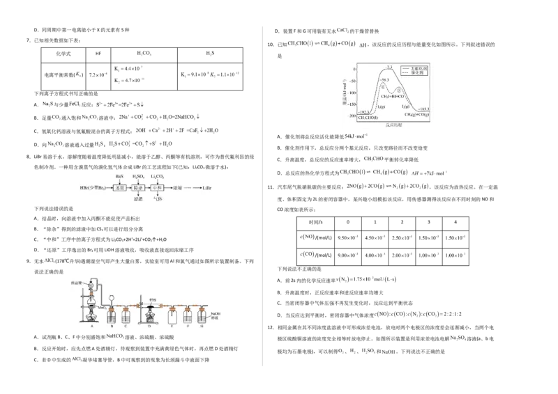 《化学（贵州卷）（考试版A3）_高考一二三轮复习_化学_2026年-化学高考专项复习_2026年高考第一二三次模拟考试化学-G181_高考化学第二次模拟卷26套_化学（贵州卷）》第2页预览