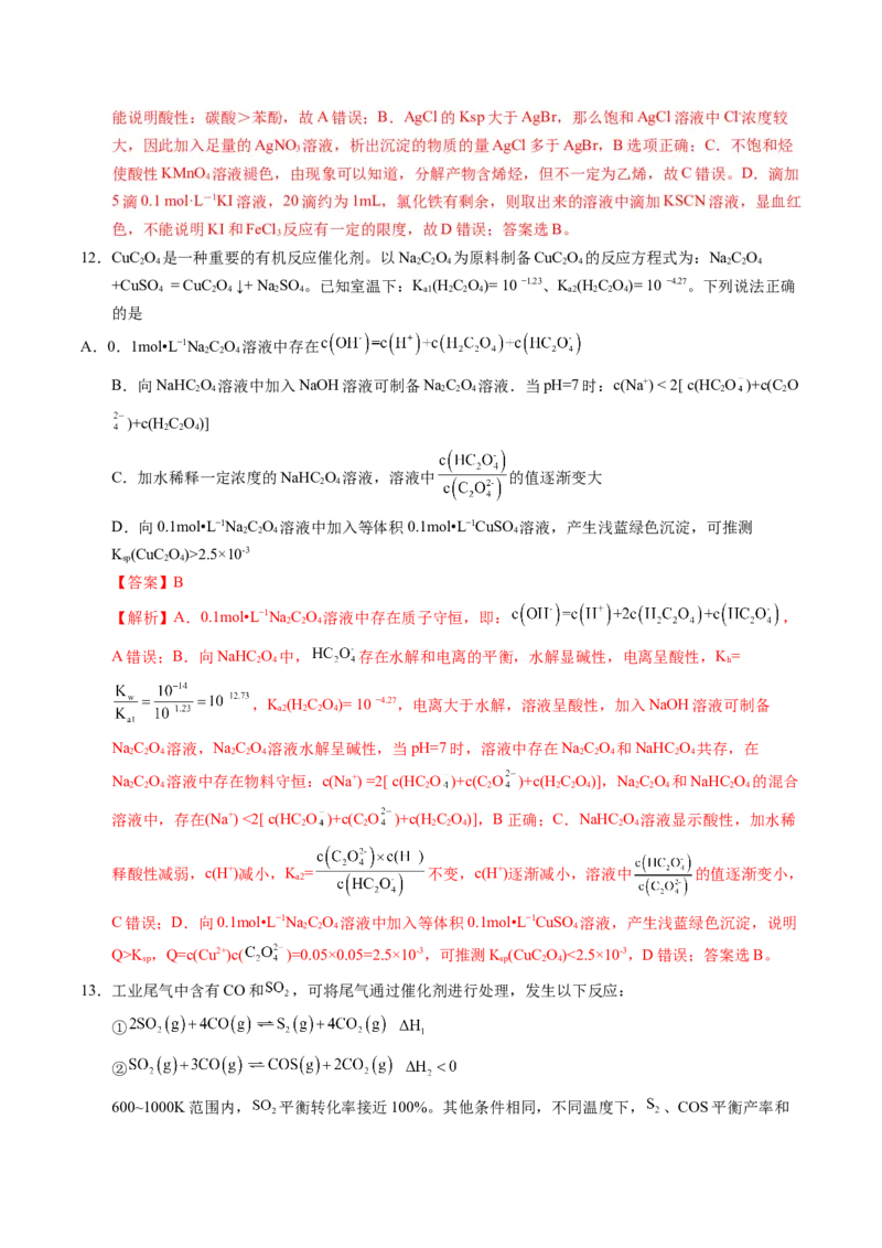 《化学（江苏卷02）（全解全析）_高考一二三轮复习_化学_2026年-化学高考专项复习_2026年高考第一二三次模拟考试化学-G181_高考化学第三次模拟考试24套_化学（江苏卷02）》第6页预览