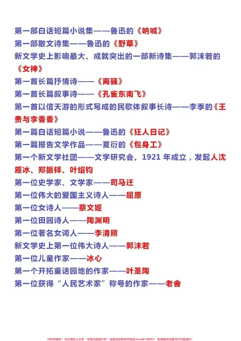 《中小学常考文学常识整理归纳#小学语文#教育#学习#语文#每天学习一点点_最新小学1-9年级各科+幼升小+综合类学习资源汇总包_综合类一线老师整理版资源（全网独家）》第2页预览