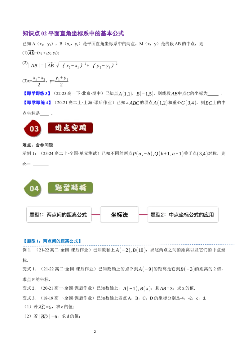 《第08讲2.1坐标法（2知识点+2题型+巩固训练）学生版-高中数学人教B版讲义（选择性必修一）_2027高中必刷题_必刷题2027_2027高一高二必刷题_数学_5.人教B版高中数学讲义选择性必修一_赠送》第2页预览